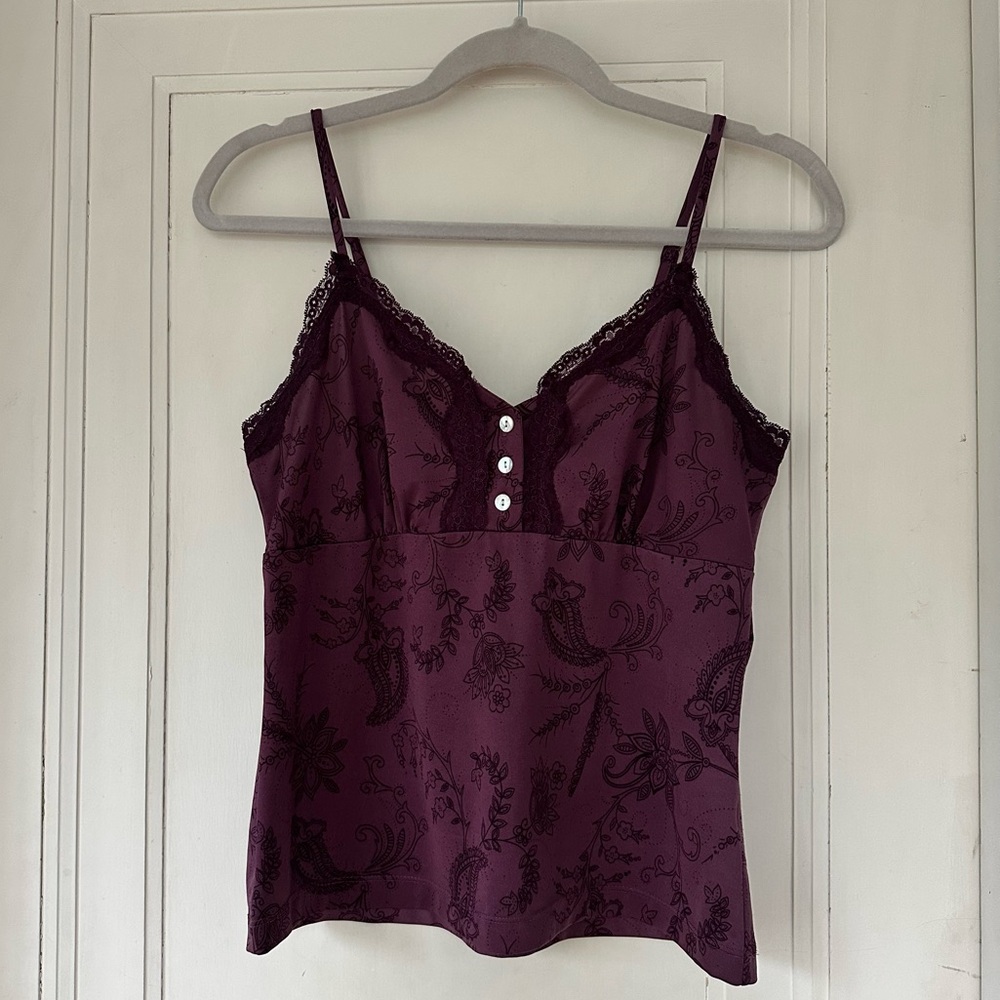 Purple lace tank